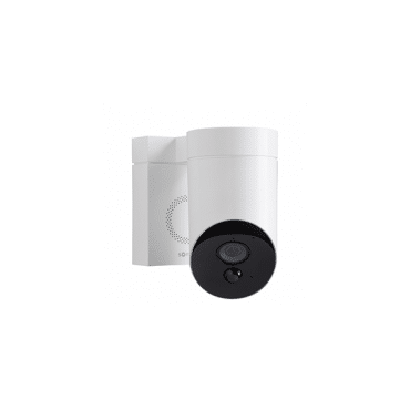 Camera exterieure blanche avec sirene integree Somfy