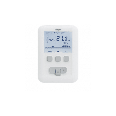 HAGER Thermostat d'ambiance programmable digital 2 fils sur 7 jours EK520